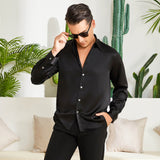 Men's Silk Button - Down Shirt Silk Casual Silk Dress Shirts