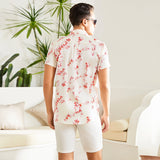 Men's Silk Hawaiian Shirts Luxury Button Down Silk Beach Shirt