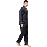 Men's Silk Pajama Set With Pockets Silk Button - Down Pajamas