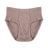 Men's Silk Underwear Mid Waist Silk Briefs Summer Silk Shorts
