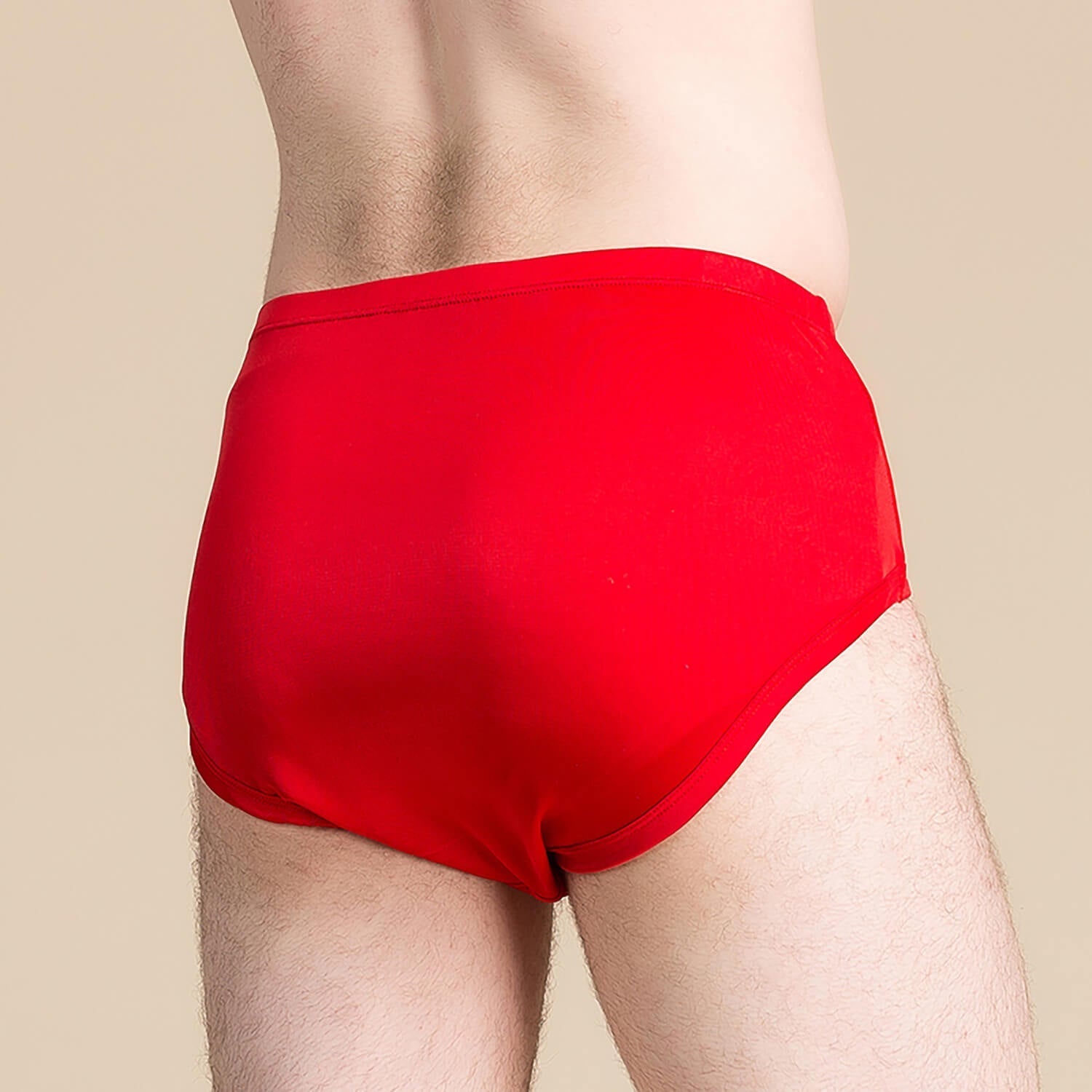 Men's Silk Underwear Mid Waist Silk Briefs Summer Silk Shorts