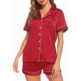 Mulberry Silk Pajamas For Women's Short Silk Sleepwear