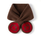 Playful Smiley Face 100% Cashmere Scarf Cashmere Neck Wrap