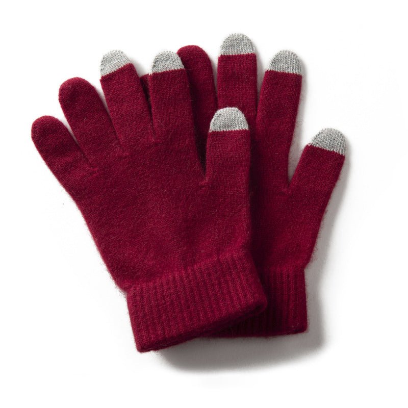 Pure Cashmere Gloves Ladies Soft Cashmere Knitted Gloves for Women and Men