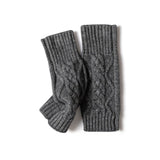 pure cashmere gloves womens fingerless gloves wrist protection knitted half finger gloves