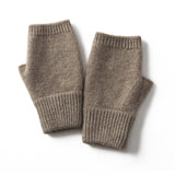 pure cashmere half - finger gloves for women cashmere fingerless gloves warm knitted gloves