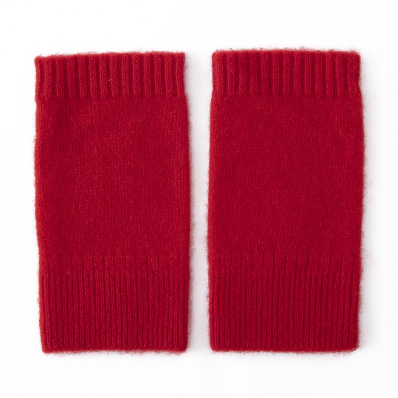 Pure Cashmere Knit Fingerless Gloves Cashmere Wrist Warmers Cashmere Mitts