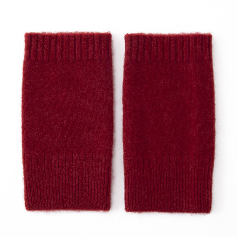 Pure Cashmere Knit Fingerless Gloves Cashmere Wrist Warmers Cashmere Mitts