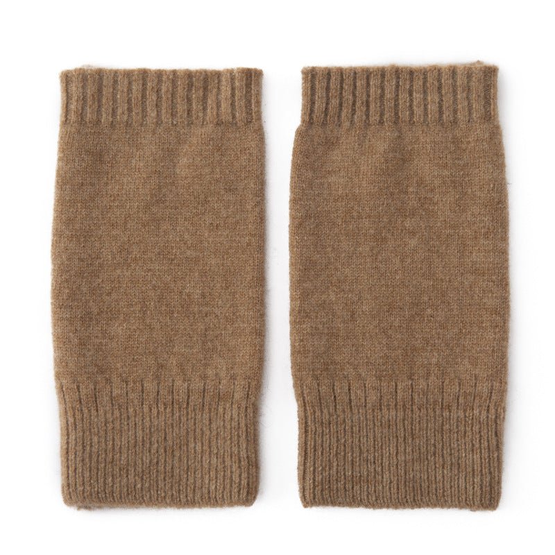Pure Cashmere Knit Fingerless Gloves Cashmere Wrist Warmers Cashmere Mitts