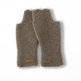 pure cashmere knitted gloves for women soft cashmere fingerless mitts for winter