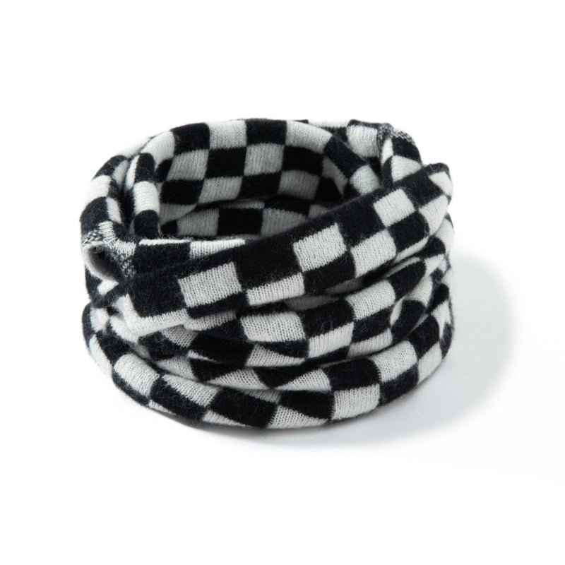 Pure Cashmere Neck Gaiter Cashmere Snood with Modern Patterns Cashmere Scarf