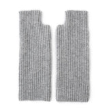 Ribbed Pure Cashmere Gloves Cashmere Wrist Warmers Long Cashmere Mitts