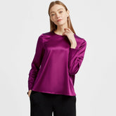 Silk Blouse For Women Long Sleeve Pure Office Work Silk Shirts