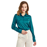 Silk Blouses For Women Long Sleeve Silk Button Shirts