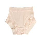 Silk boxer briefs for women summer lace silk mid - waist briefs
