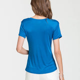 Silk V - neck Silk T-shirt Women's Silk Knitted Top Pink XS