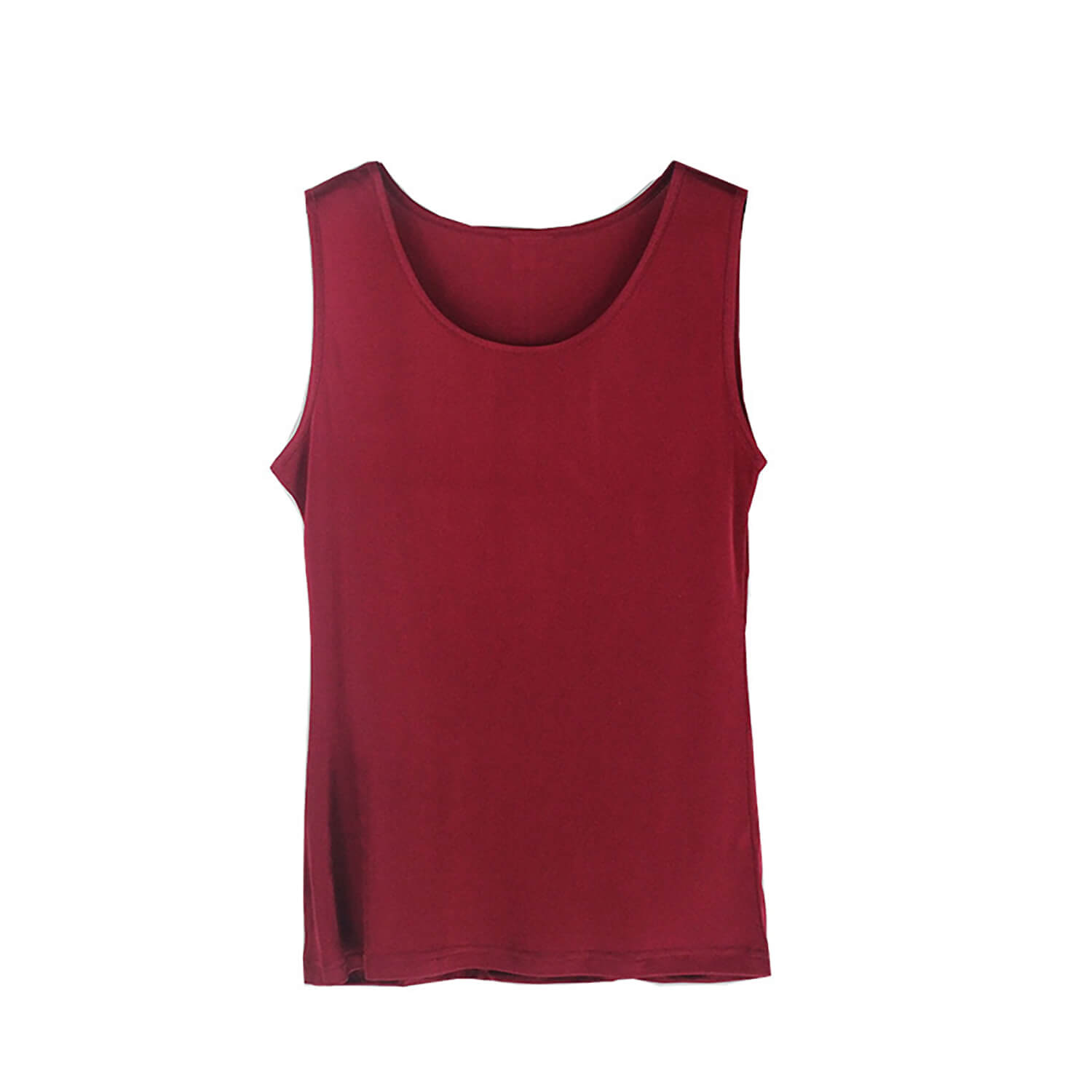 Silk Vest Mulberry Silk Sleeveless Bottoming Shirt Women's Top Claret XS