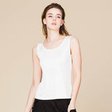 Silk Vest Mulberry Silk Sleeveless Bottoming Shirt Women's Top White XS