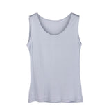 Silk Vest Mulberry Silk Sleeveless Bottoming Shirt Women's Top Silver gray XS