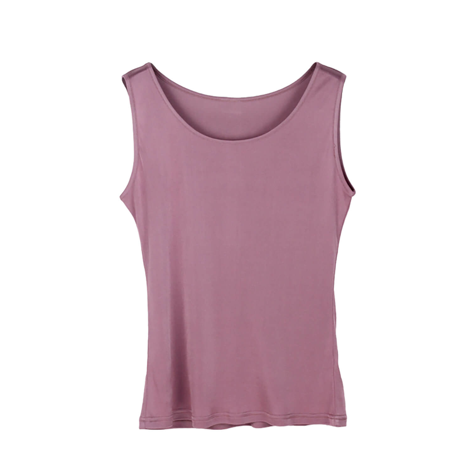 Silk Vest Mulberry Silk Sleeveless Bottoming Shirt Women's Top Light Purple XS
