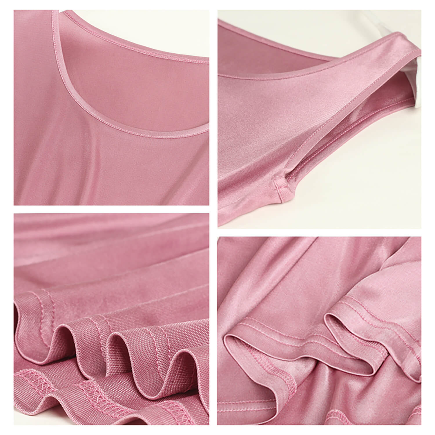 Silk Vest Mulberry Silk Sleeveless Bottoming Shirt Women's Top Light Purple XS