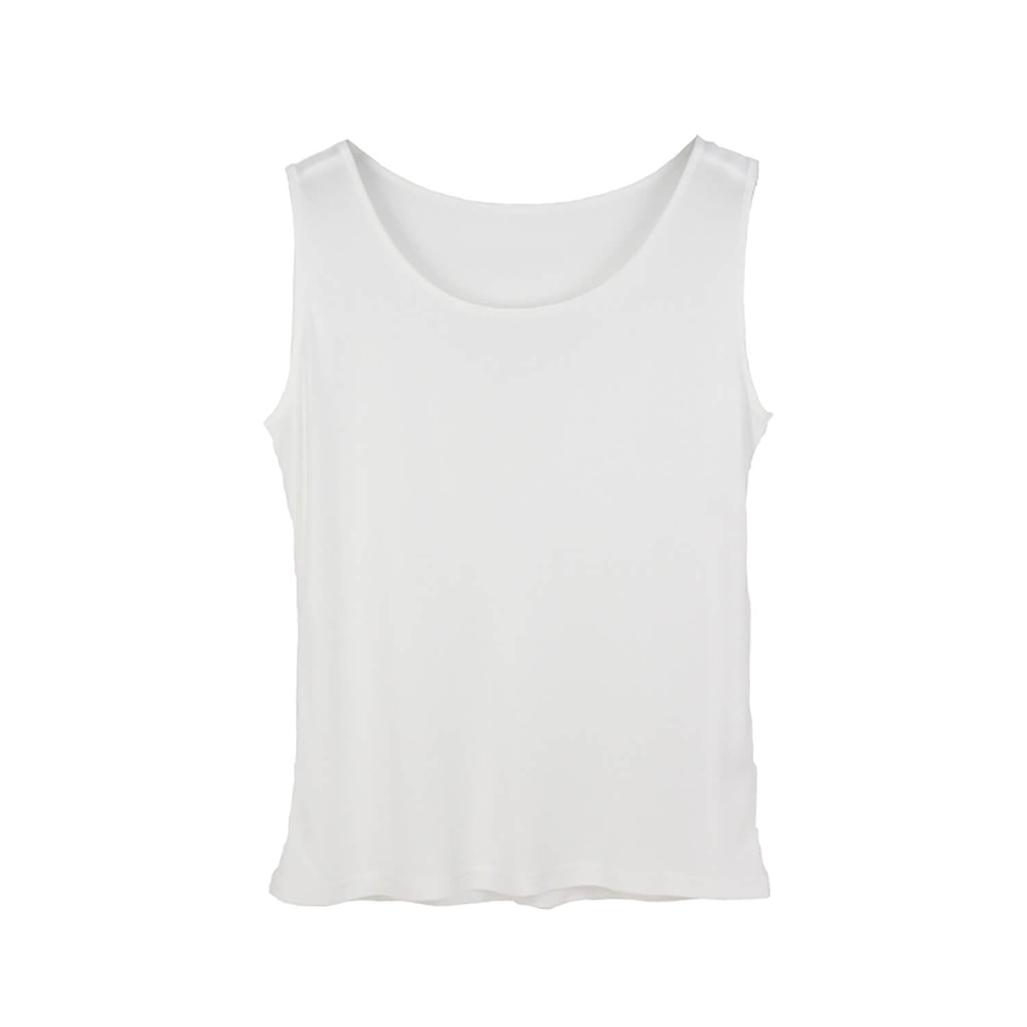 Silk Vest Mulberry Silk Sleeveless Bottoming Shirt Women's Top White XS
