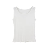 Silk Vest Mulberry Silk Sleeveless Bottoming Shirt Women's Top White XS