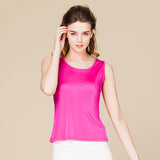 Silk Vest Mulberry Silk Sleeveless Bottoming Shirt Women's Top Pink XS
