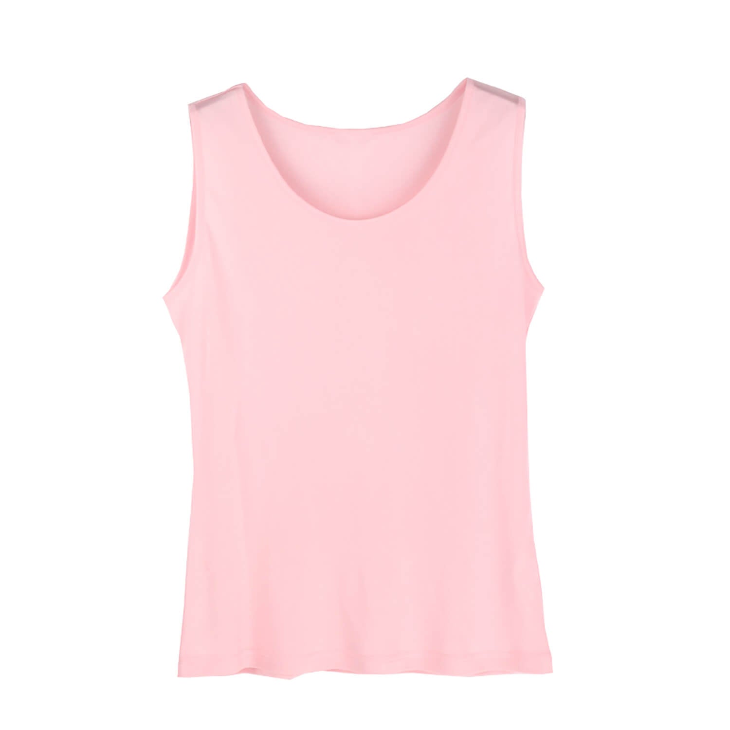 Silk Vest Mulberry Silk Sleeveless Bottoming Shirt Women's Top Light Pink XS