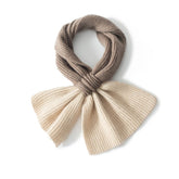 Soft Bow Knot Cashmere Scarf Ribbed Cashmere Neck Wrap Cashmere Tie Scarf