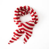 Striped Cashmere Triangle Scarf Pure Cashmere Knit Scarf Neck Scarf