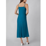 Summer Silk Dress Ladies Cowl Neck Pure Silk Slip Dress