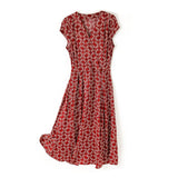 Summer Silk Floral Dress for Women a line pure silk Guest Party Dress