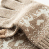 Warm Stretchy Cashmere Knit Gloves for Women Winter Cashmere Glove for Running Hiking
