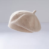 Womens Cashmere Beret Soft Knit French Cashmere Painter Hat