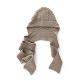 Womens Cashmere Hooded Scarf 100% Cashmere Hooded Wrap Combo
