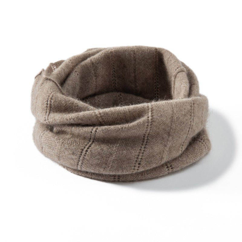 Womens Cashmere Neck Gaiter Cashmere Scarf Openwork Knit Cashmere Snood