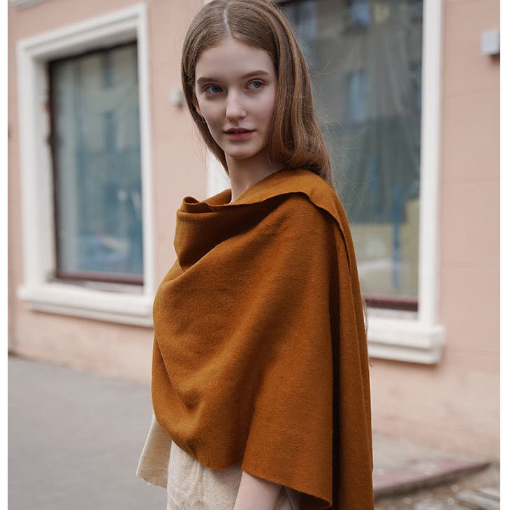 Womens Cashmere Shawl And Wraps Large Cashmere Scarf With Fringe Camel - 1 XL