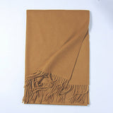Womens Cashmere Shawl And Wraps Large Cashmere Scarf With Fringe Camel - 2 XL
