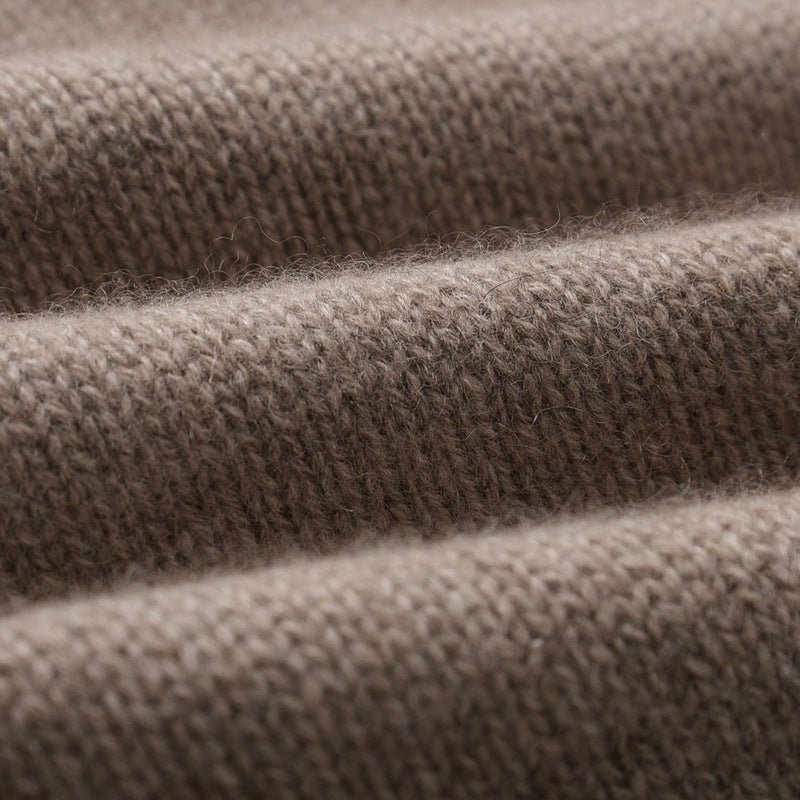 Womens Crew Neck Cashmere Sweater Playful Animal Embroidery Pullover