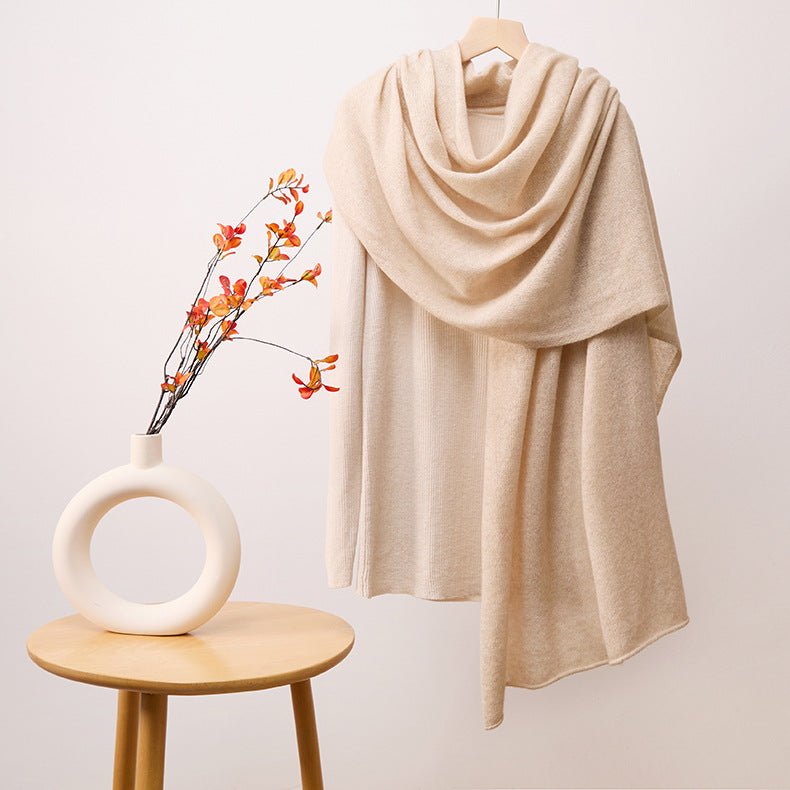 Women's Long Cashmere Shawl and Wraps Large Soft Solid Cashmere Scarf