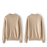 Womens Mock Neck Long Sleeves Cashmere Sweater