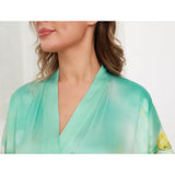 Womens Pure Silk Kimono Robes Long Floral Print Silk Robes