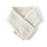 Womens Solid Cashmere Scarf Hidden Button Cashmere Neck Warmer Short Style