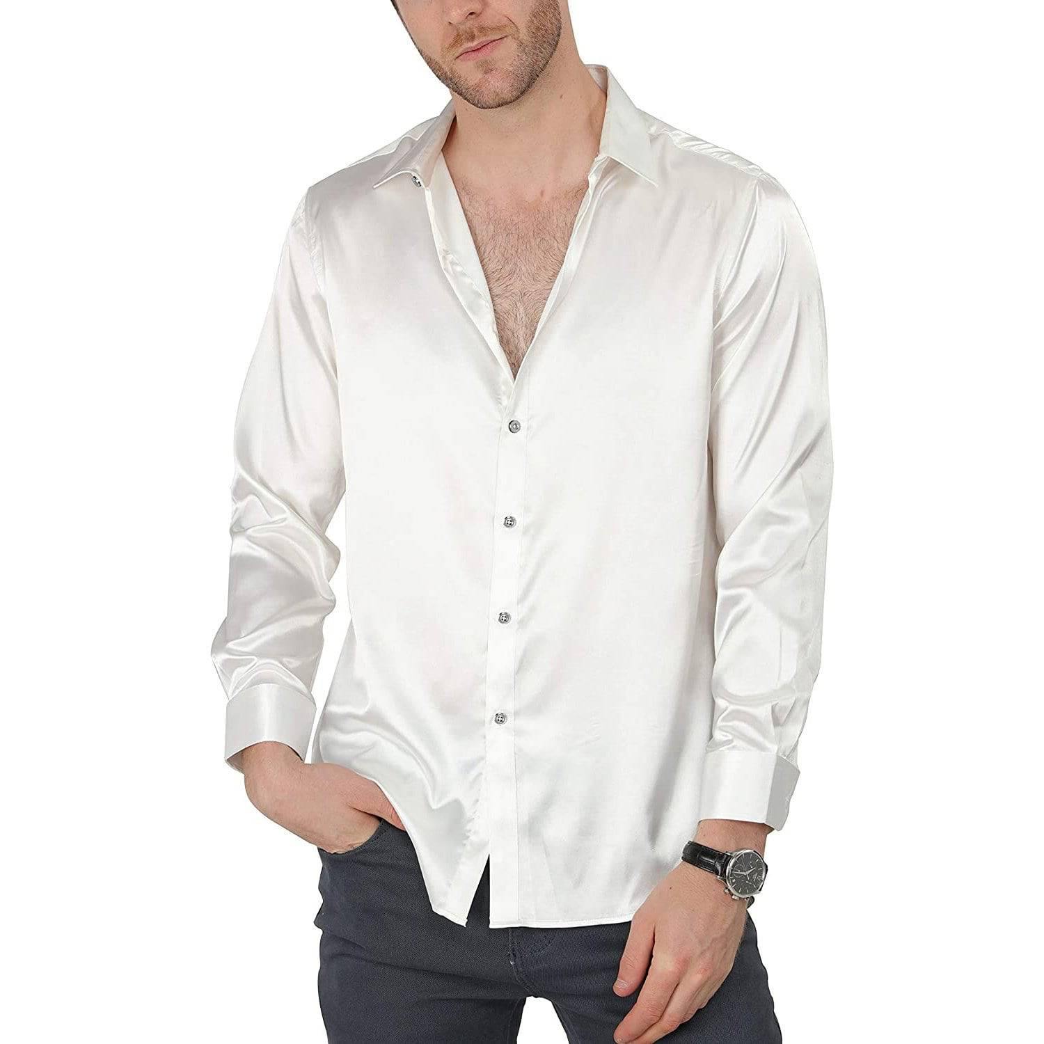 Chemise en soie blanche