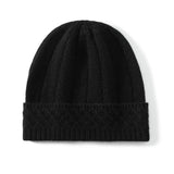 100% Cashmere Cap for Women Winter Cashmere Beanie Hat Knitting Skull Beanies - slipintosoft