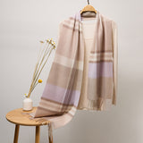 Long Cashmere Scarf with Tassel Plaid Cashmere Warps Multi Styles Winter Gifts - slipintosoft