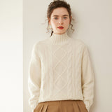 Pull en cachemire Fair Isle pour femme, col rond, pull en cachemire pour les vacances
