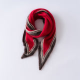 Womens Colorblock Cashmere Triangle Scarf Contrast Stripe Cashmere Neck Scarf