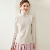 Pull en cachemire à col roulé pour femme Pull en tricot de cachemire à manches longues